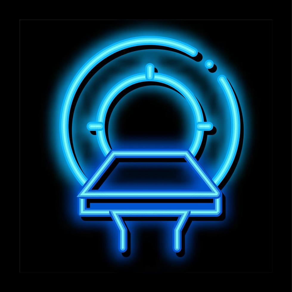 mri uitrusting neon gloed icoon illustratie vector