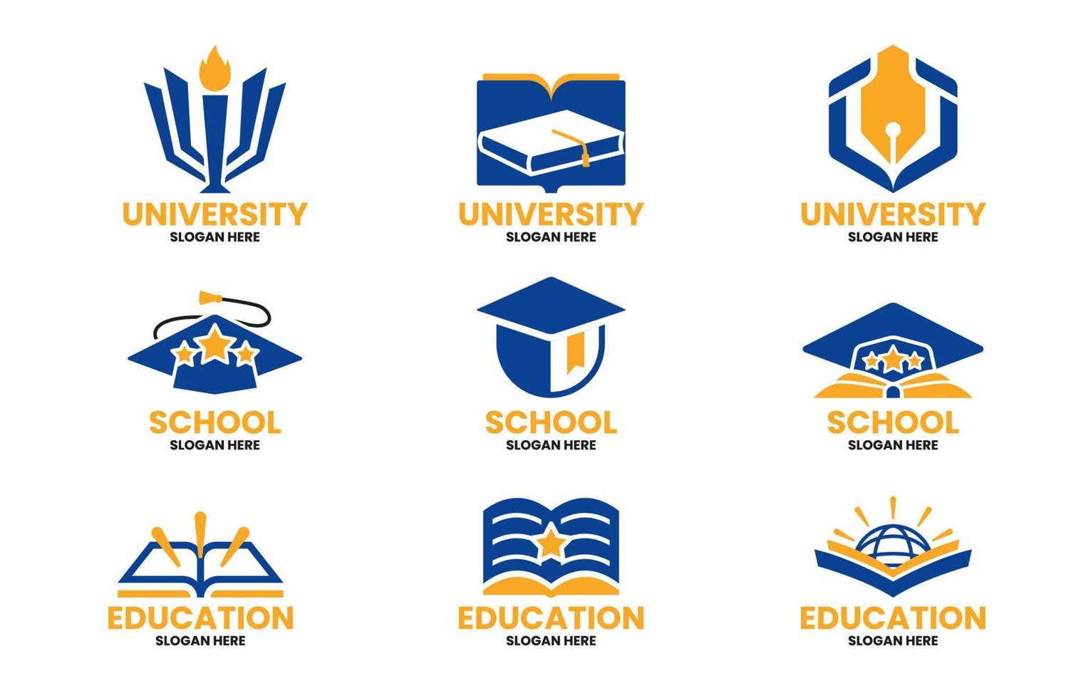 modern onderwijs logo sjabloon voor school- vector