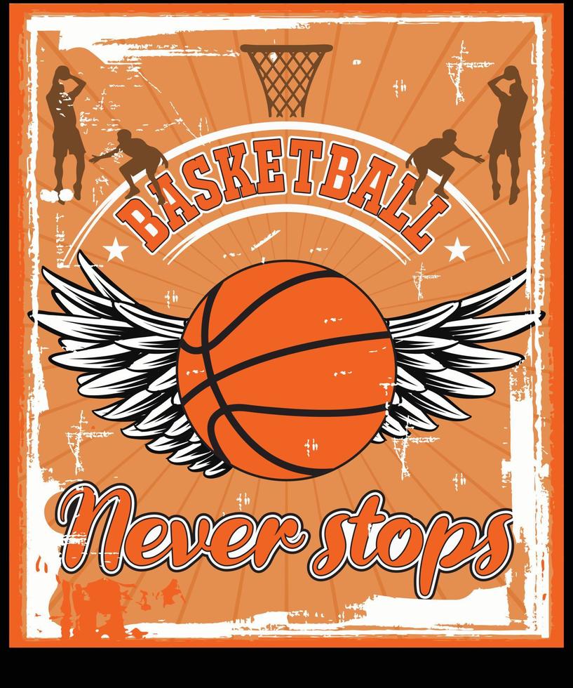 basketbal t overhemd ontwerp vector eps