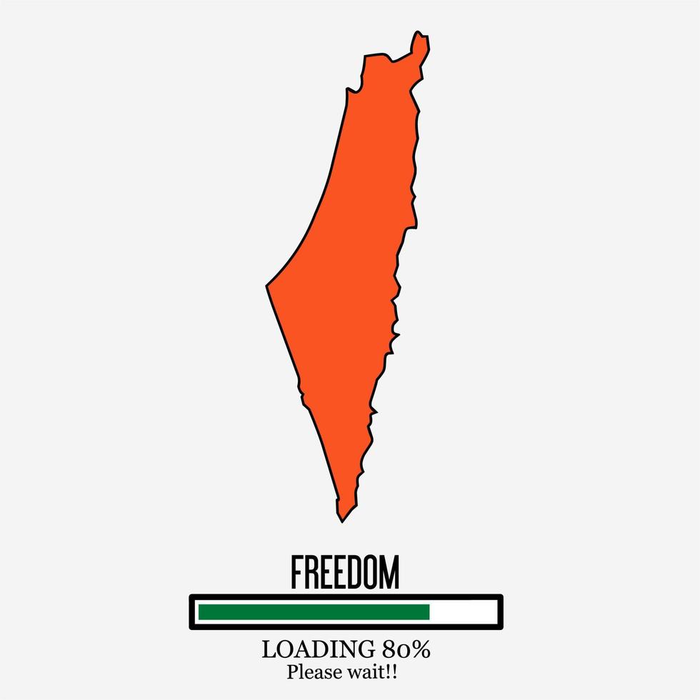 illustratie vector van vrij Palestina, wij staan voor Palestina, laden naar vrijheid perfect voor kleding, spandoek, poster, enz.
