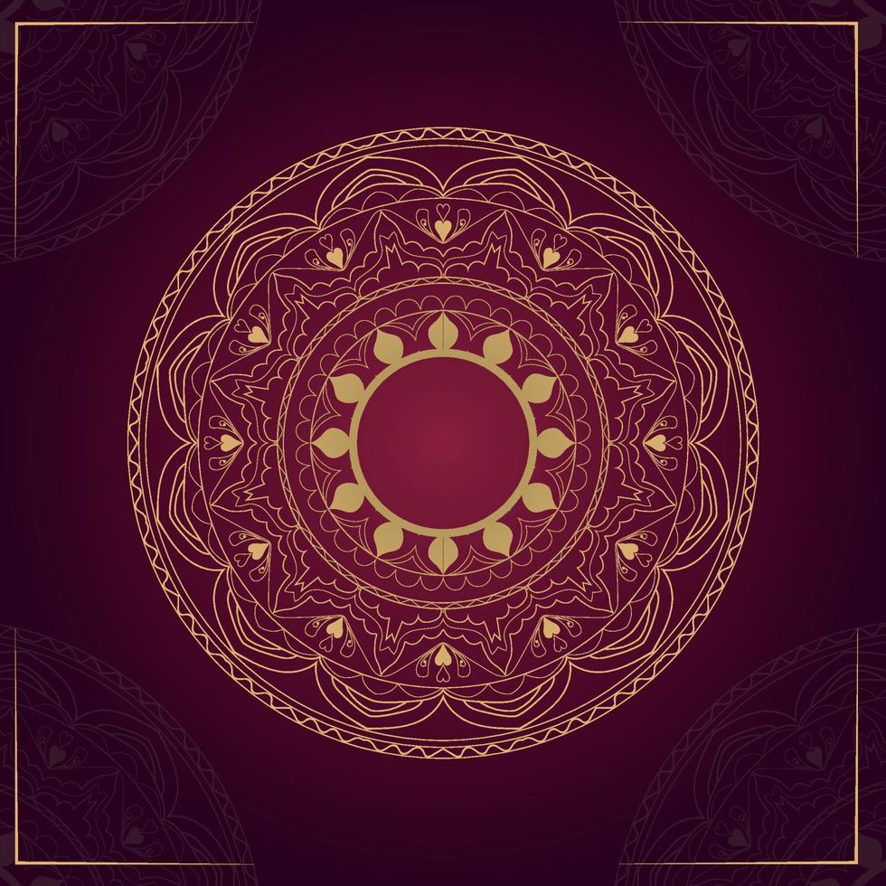 luxe gouden sier- mandala ontwerp achtergrond vector