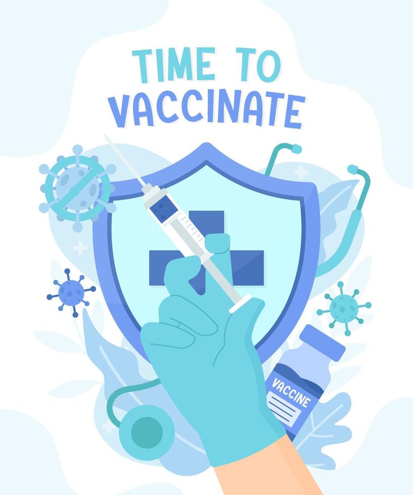 vaccinatie immunisatie poster sjabloon vector
