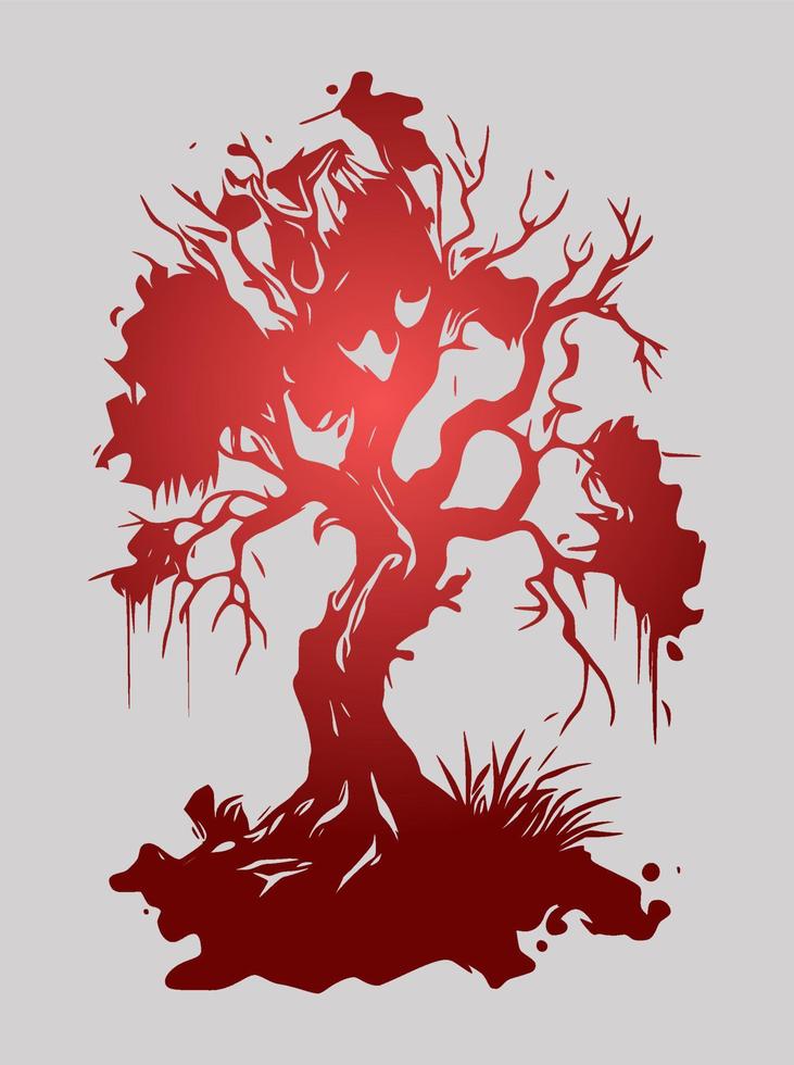 silhouetten van bomen verzameling halloween concept. vector