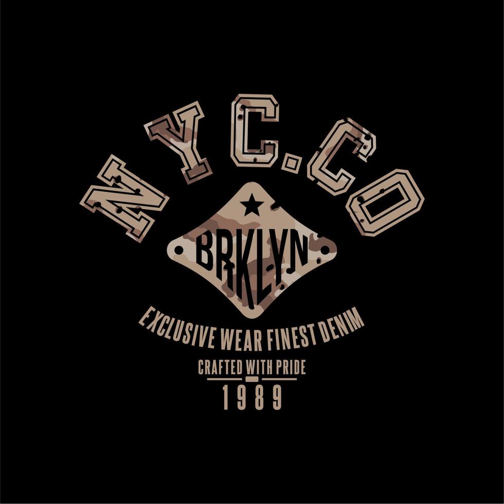 ontwerp vector typografie voor t-shirt streetwear kleding. nyc concept. perfect voor het drukken modern t-shirt ontwerpen