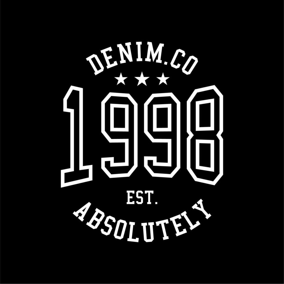 denim typografie t overhemd ontwerp illustratie vector