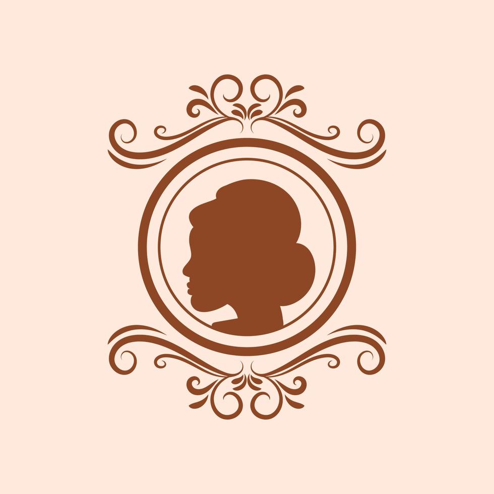 vrouw dag logo silhouet sjabloon ontwerp vector