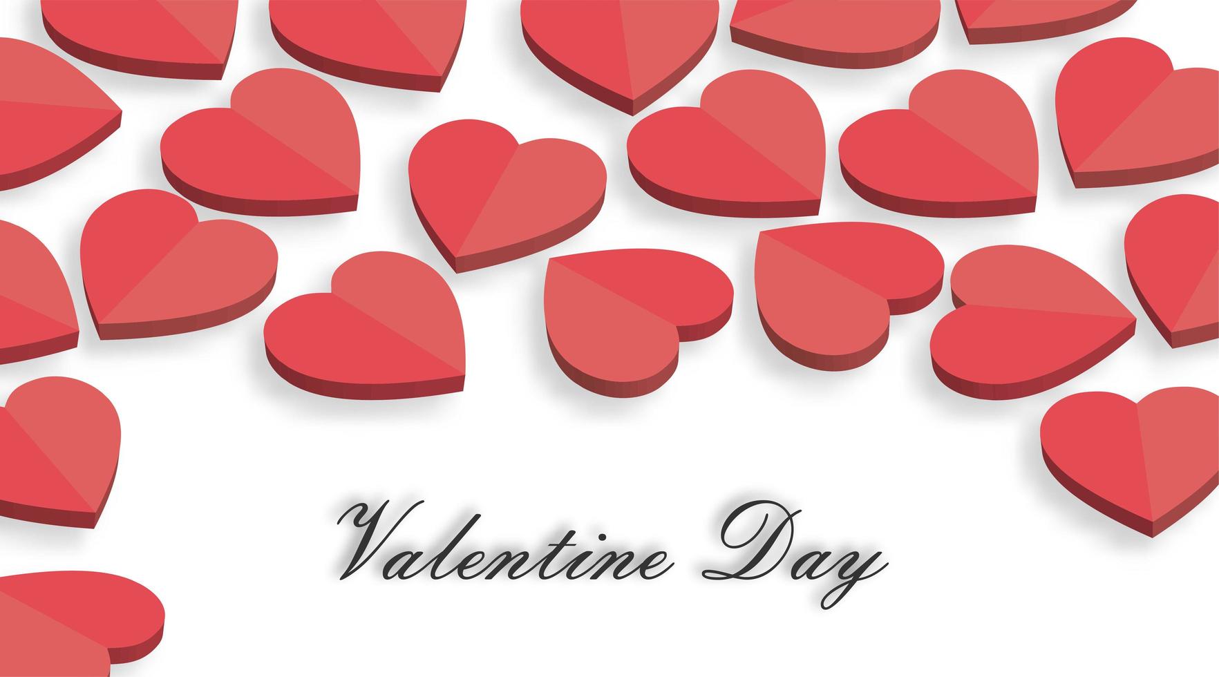 Valentijnsdag achtergronden. hart 3d vector ontwerp illustratie