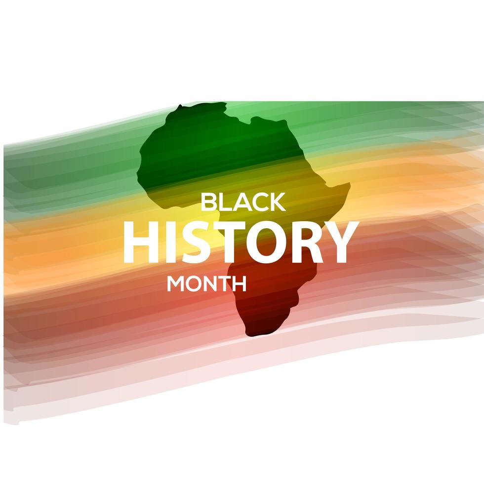 zwarte geschiedenis maand viering vector sjabloon ontwerp illustratie