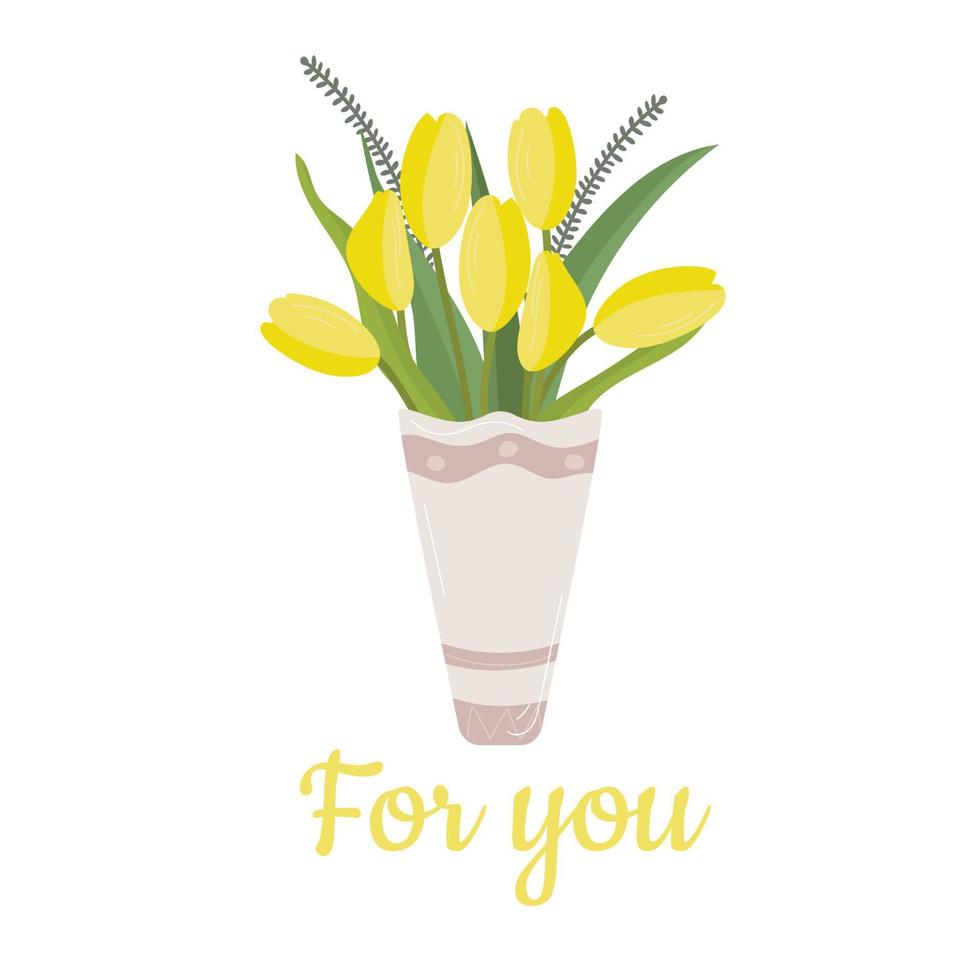 mooi bloeiend bloem in een vaas en potten. geïsoleerd Aan wit achtergrond. decoratief element voor bloemen ontwerpen. vector illustratie in een vlak stijl.
