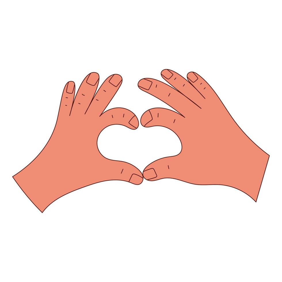 hand- getrokken hand- en harten voor Valentijn dag. ontwerp elementen voor affiches, groet kaarten, banners en uitnodigingen. vector