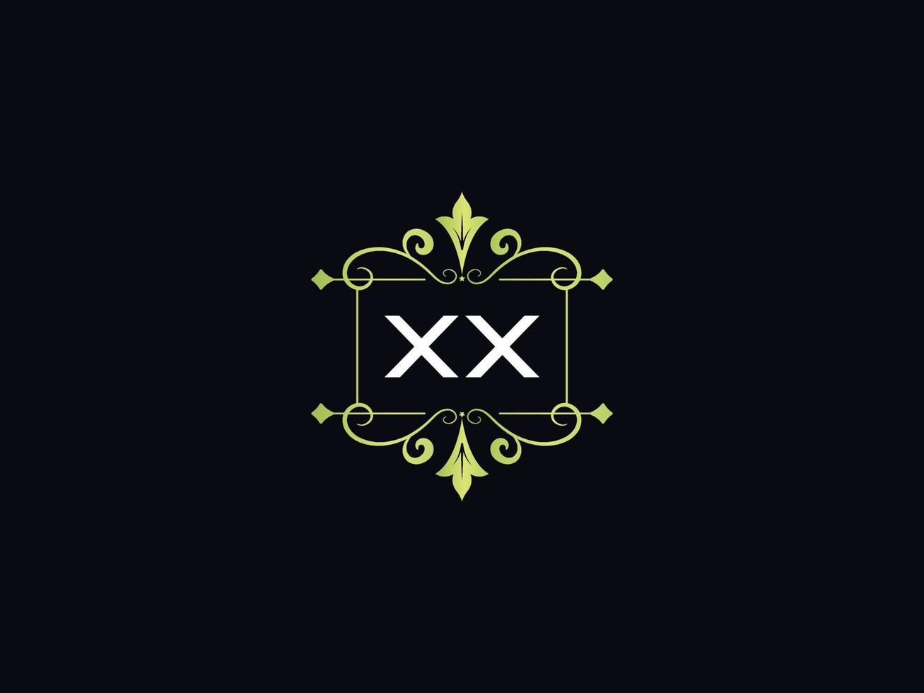 monogram luxe xx logo, minimaal xx luxe logo ontwerp vector