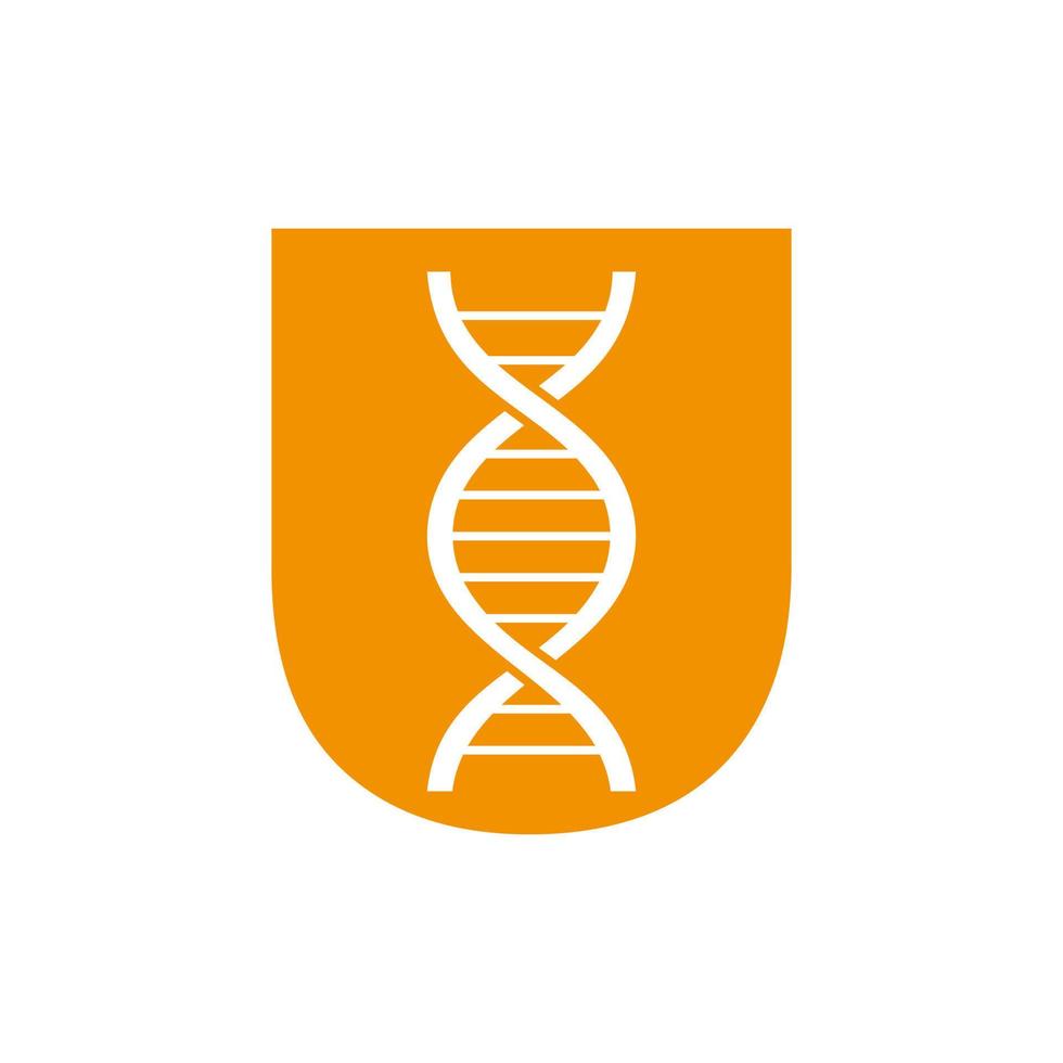 eerste brief u dna logo concept voor biotechnologie, gezondheidszorg en geneeskunde identiteit vector sjabloon