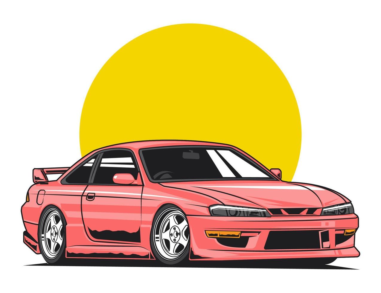 Japan stad auto wijziging vector illustratie ontwerp grafisch
