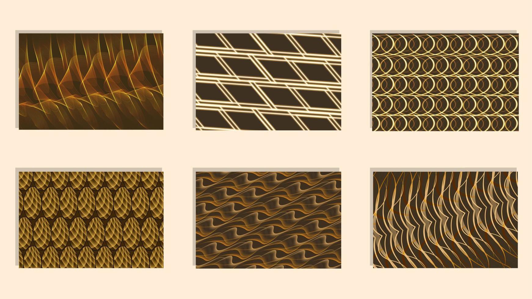 reeks van bruin meetkundig patronen. abstract meetkundig zeshoekig grafisch ontwerp afdrukken 3d kubussen patroon. meetkundig kubussen patroon. vector