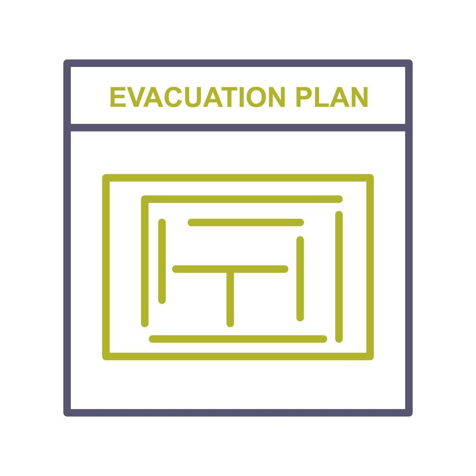 evacuatie plan vector icoon