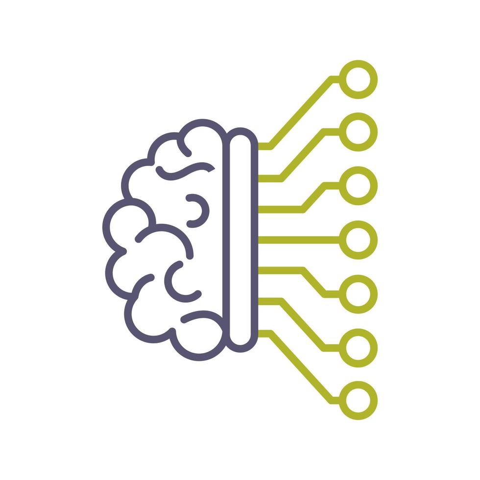 machine aan het leren vector icoon