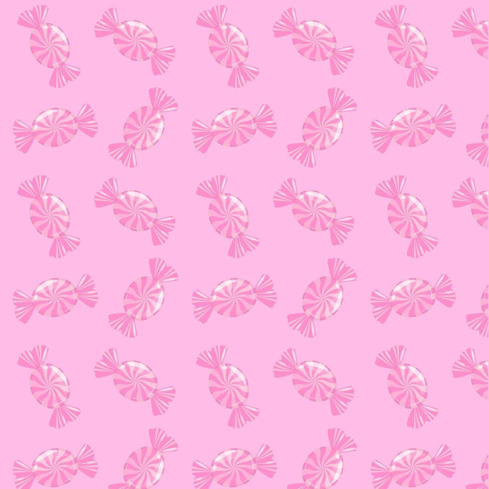 naadloos patroon met roze snoepjes. ontwerp element voor kerstmis, nieuw jaar, verjaardag, feest. vector illustratie geïsoleerd Aan wit achtergrond