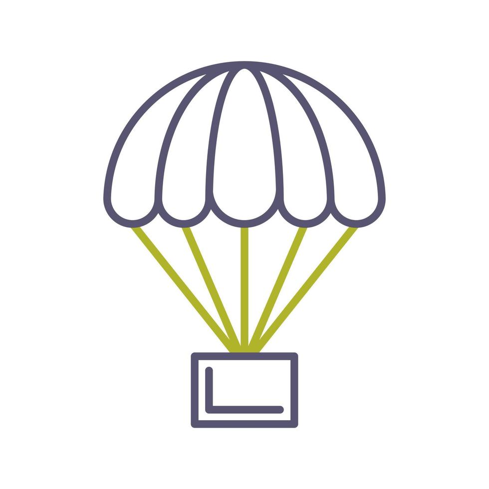 parachute vector pictogram