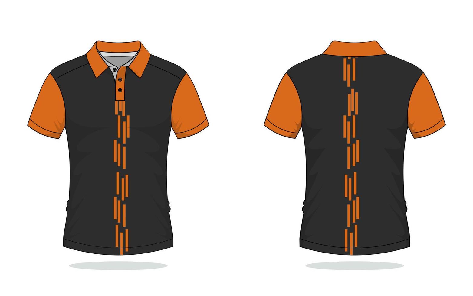 t-shirt polo ontwerp, oranje sjabloon vector