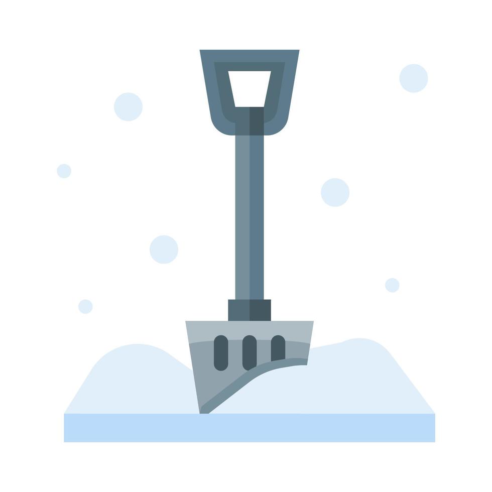 Schep icoon in vlak stijl vector, gereedschap icoon, sneeuw icoon, winter icoon vector