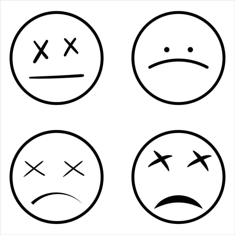 verdrietig emoji gezicht vector
