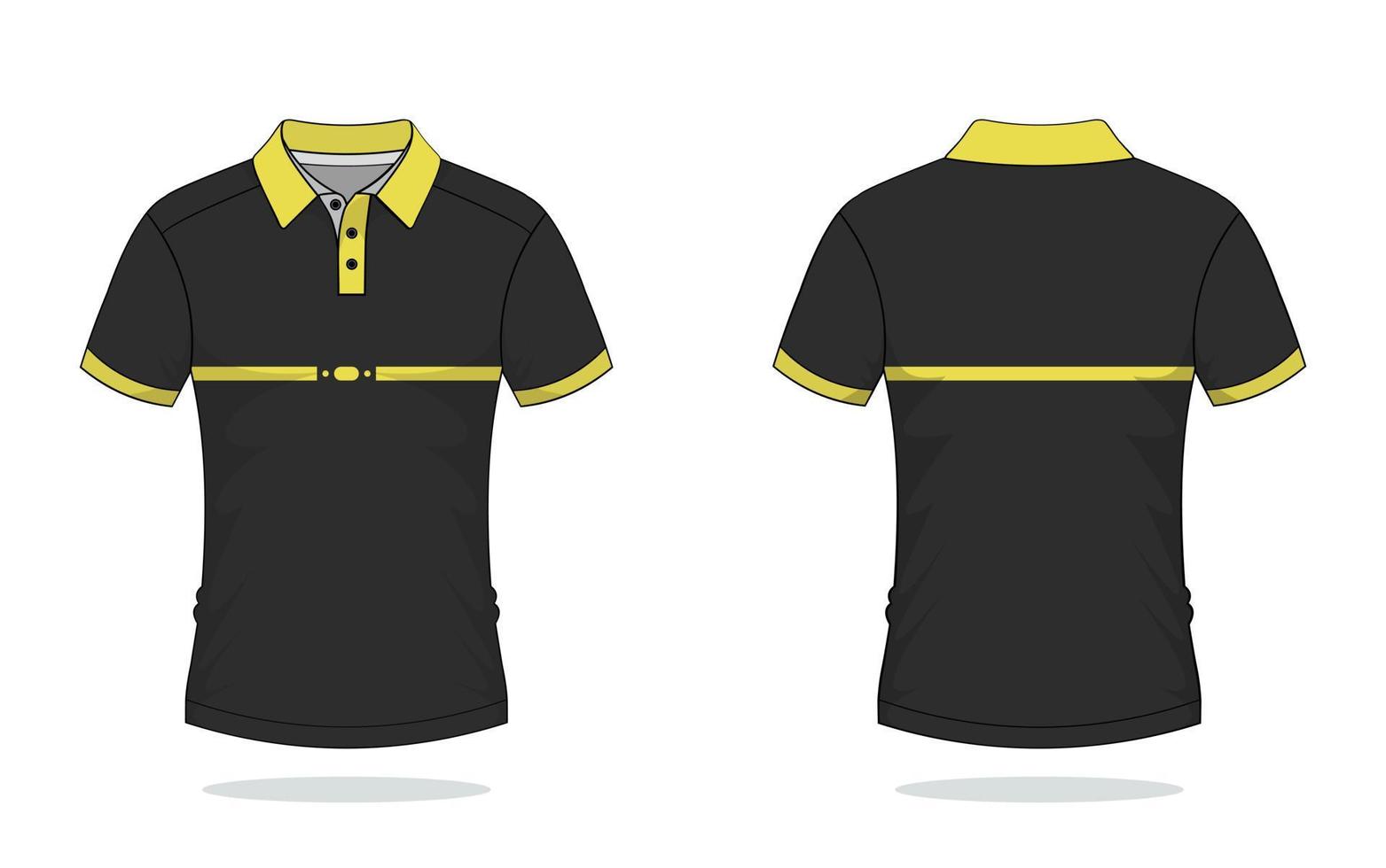 t-shirt polo ontwerp, geel sjabloon vector