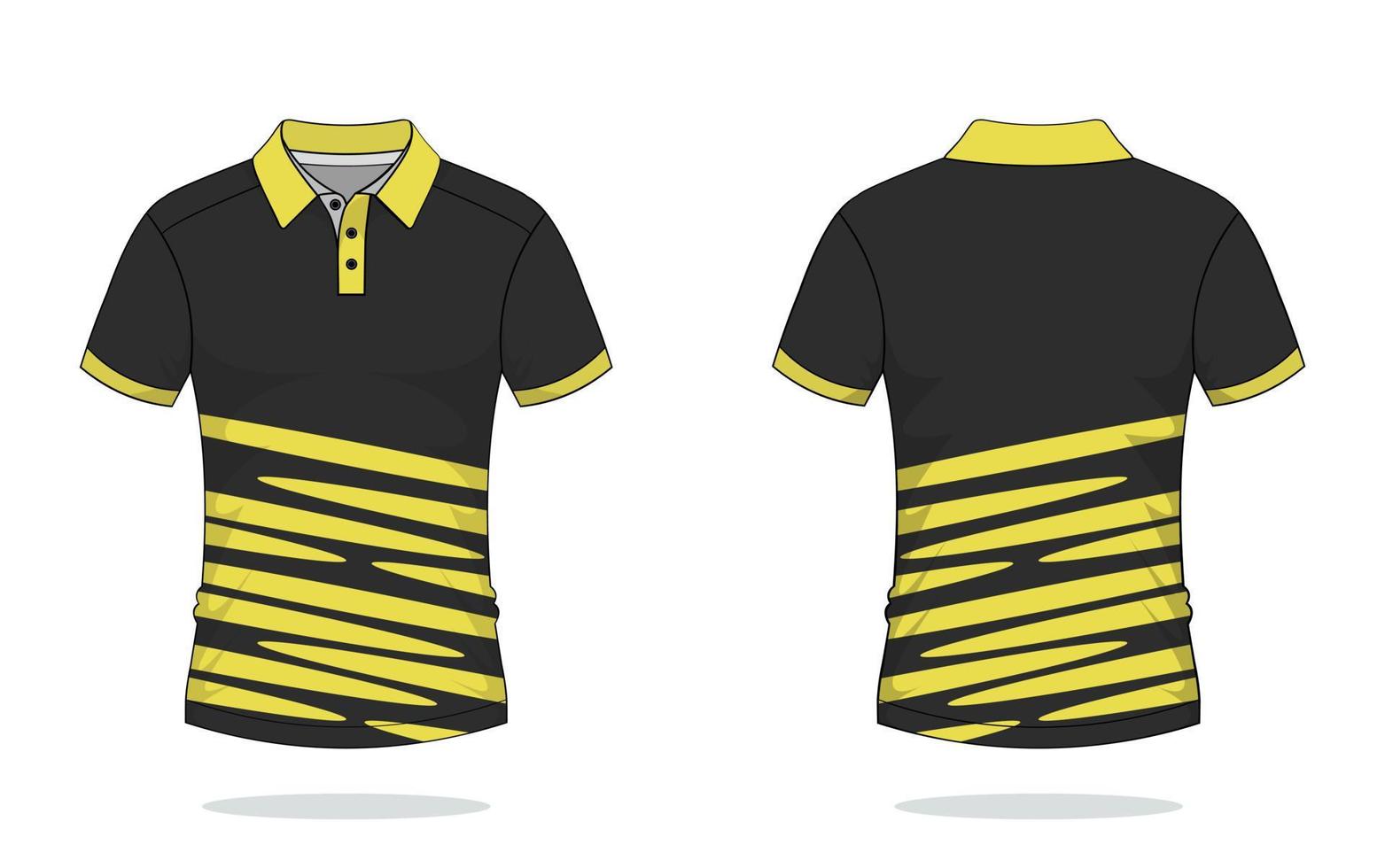 t-shirt polo ontwerp, geel sjabloon vector