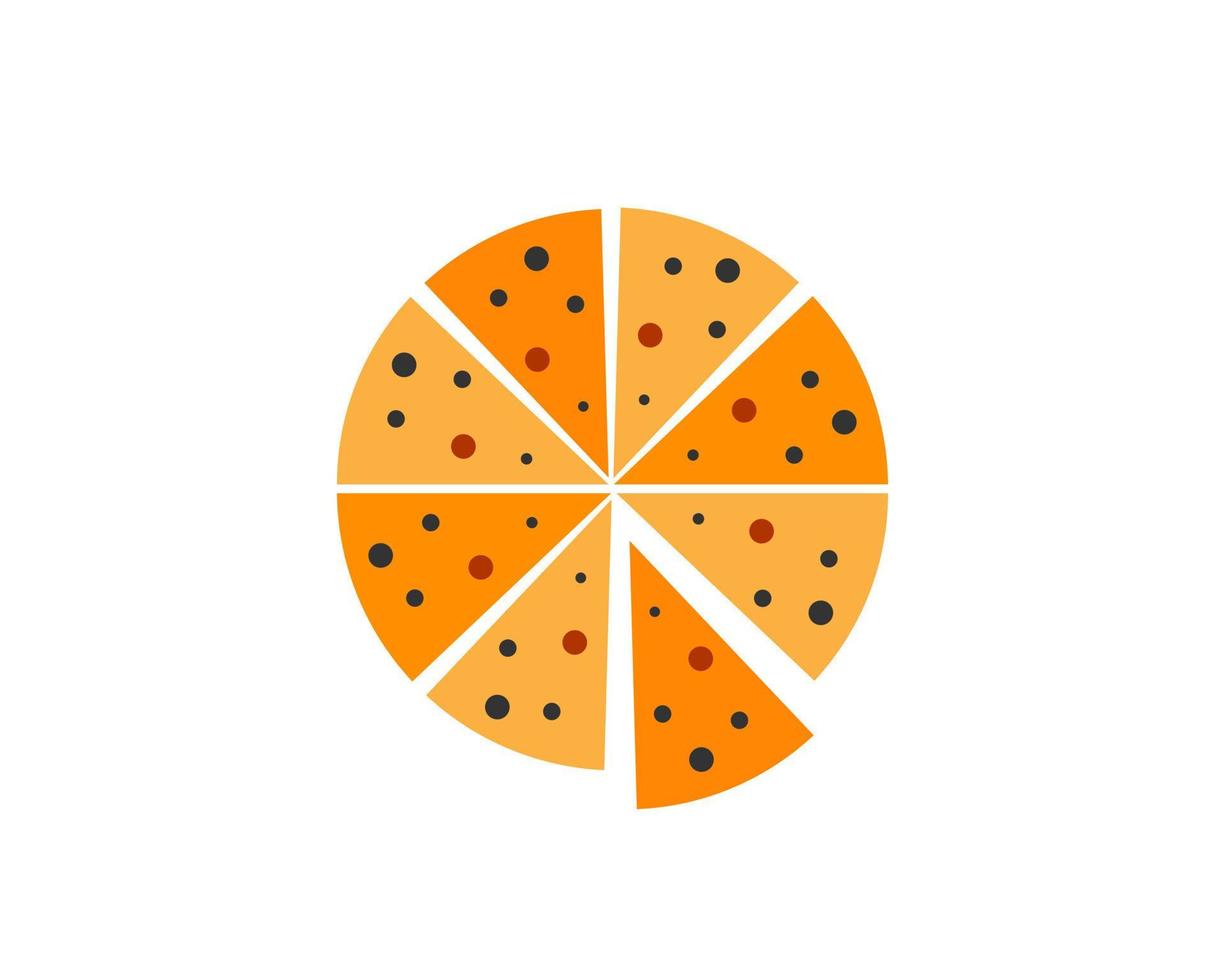 pizza icoon, cafe restaurant logo concept vector sjabloon