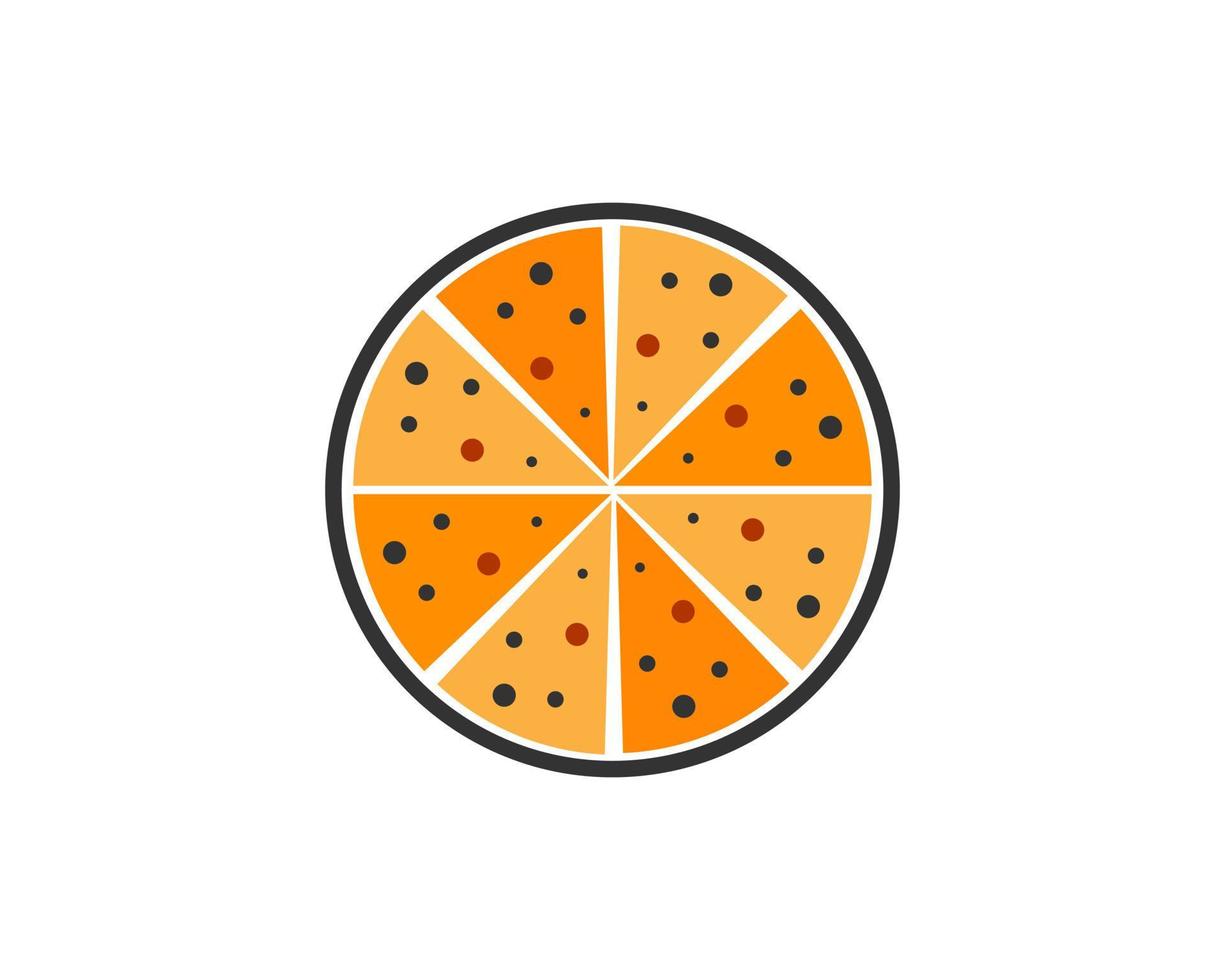 pizza icoon, cafe restaurant logo concept vector sjabloon