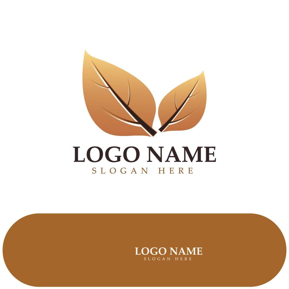 tabaksblad logo, tabak veld en tabak sigaret logo sjabloon ontwerp vector