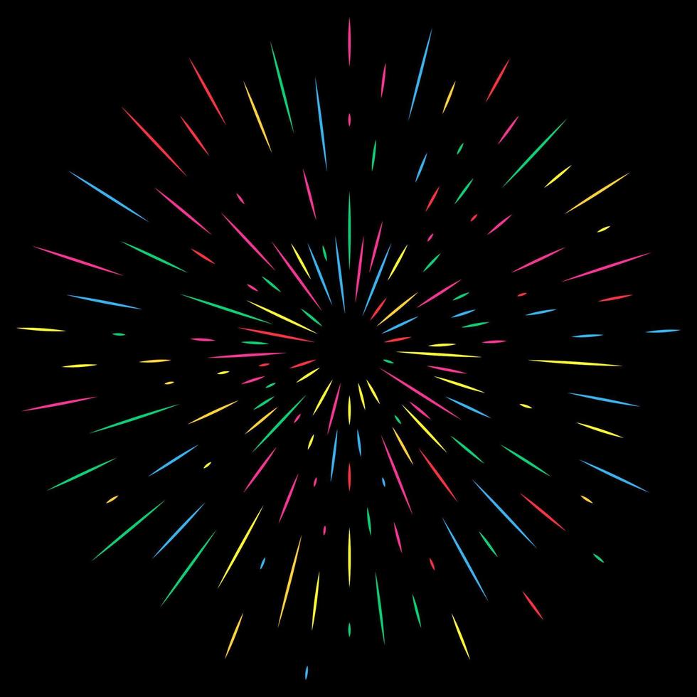 kleurrijk vakantie vuurwerk Aan nacht achtergrond. feestelijk, verjaardag en viering helder groet. vector illustratie
