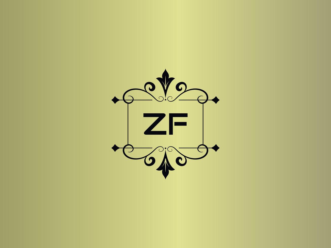 creatief zf logo afbeelding, premie zf luxe brief ontwerp vector