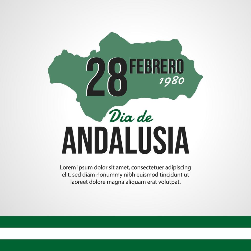 februari 28, Andalusië dag vector illustratie.