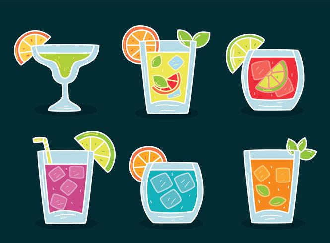 Cocktail collectie Vector