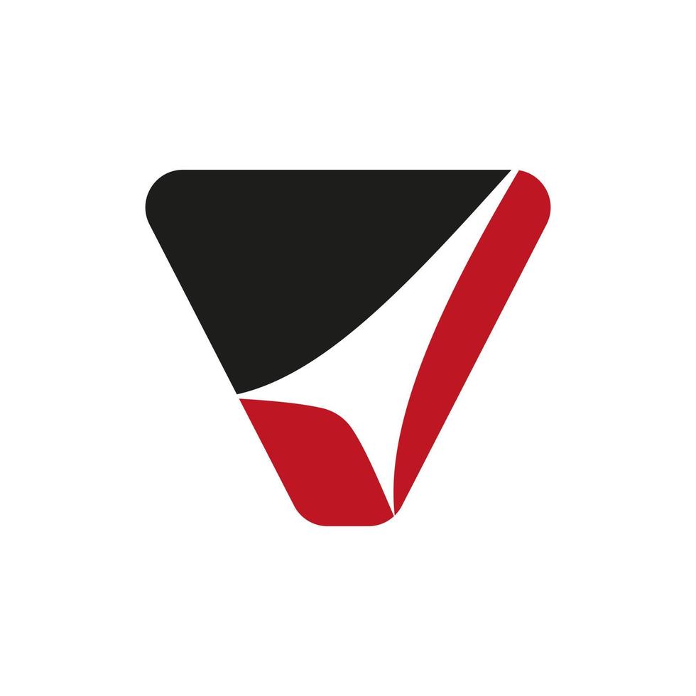 brief v logo ontwerp, minimalistische monogram eerste gebaseerd vector sjabloon