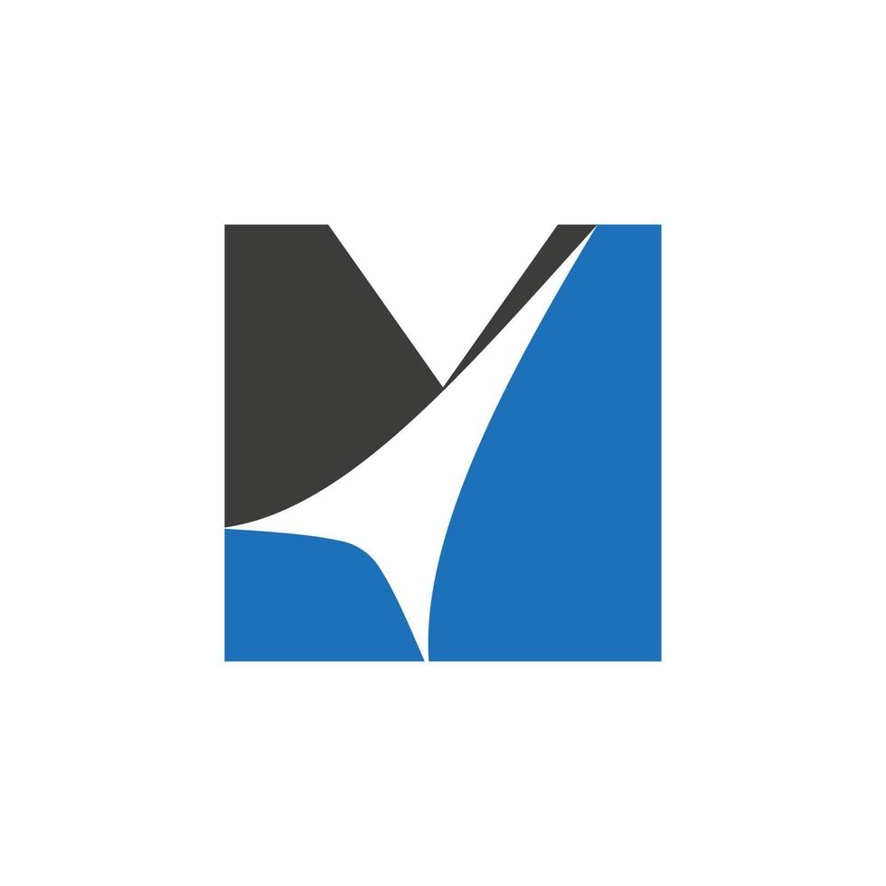 brief m logo ontwerp, minimalistische monogram eerste gebaseerd vector sjabloon