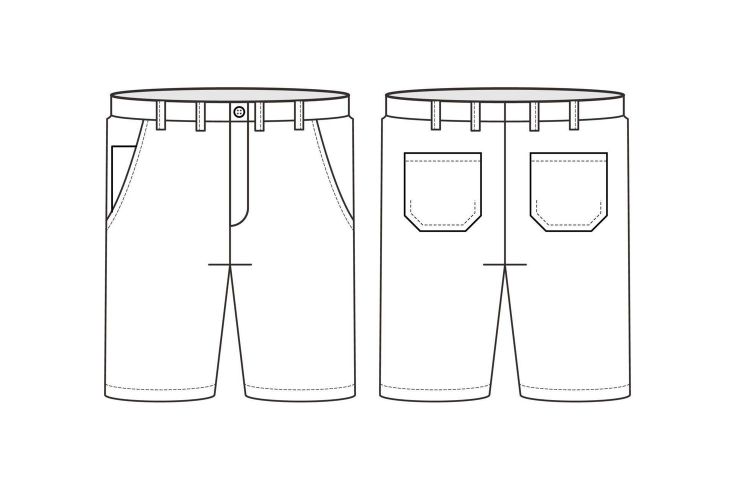 lijn kunst ontwerp van Mannen shorts vector sjabloon