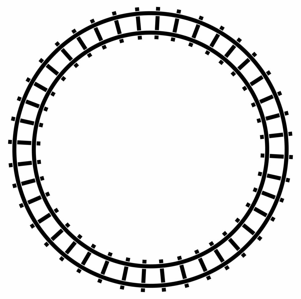 ronde spoorweg kader met kopiëren ruimte voor uw tekst of ontwerp vector