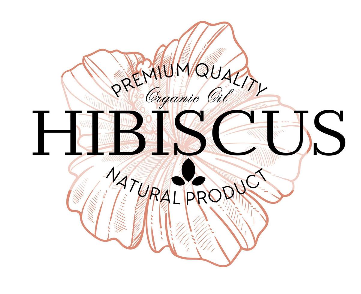 hibiscus premie kwaliteit van natuurlijk Product vector