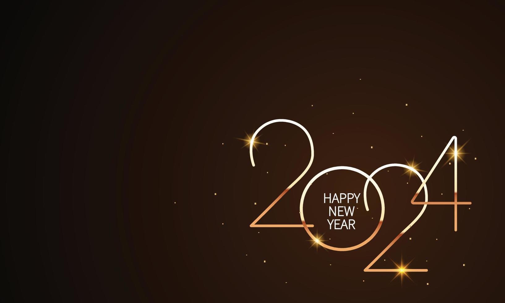 2024 gelukkig nieuw jaar achtergrond ontwerp. groet kaart, banier, poster. vector illustratie.