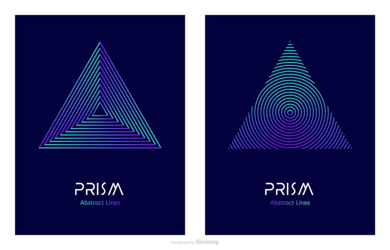 Abstracte lijn ontwerp Prism Logo Vector sjabloon