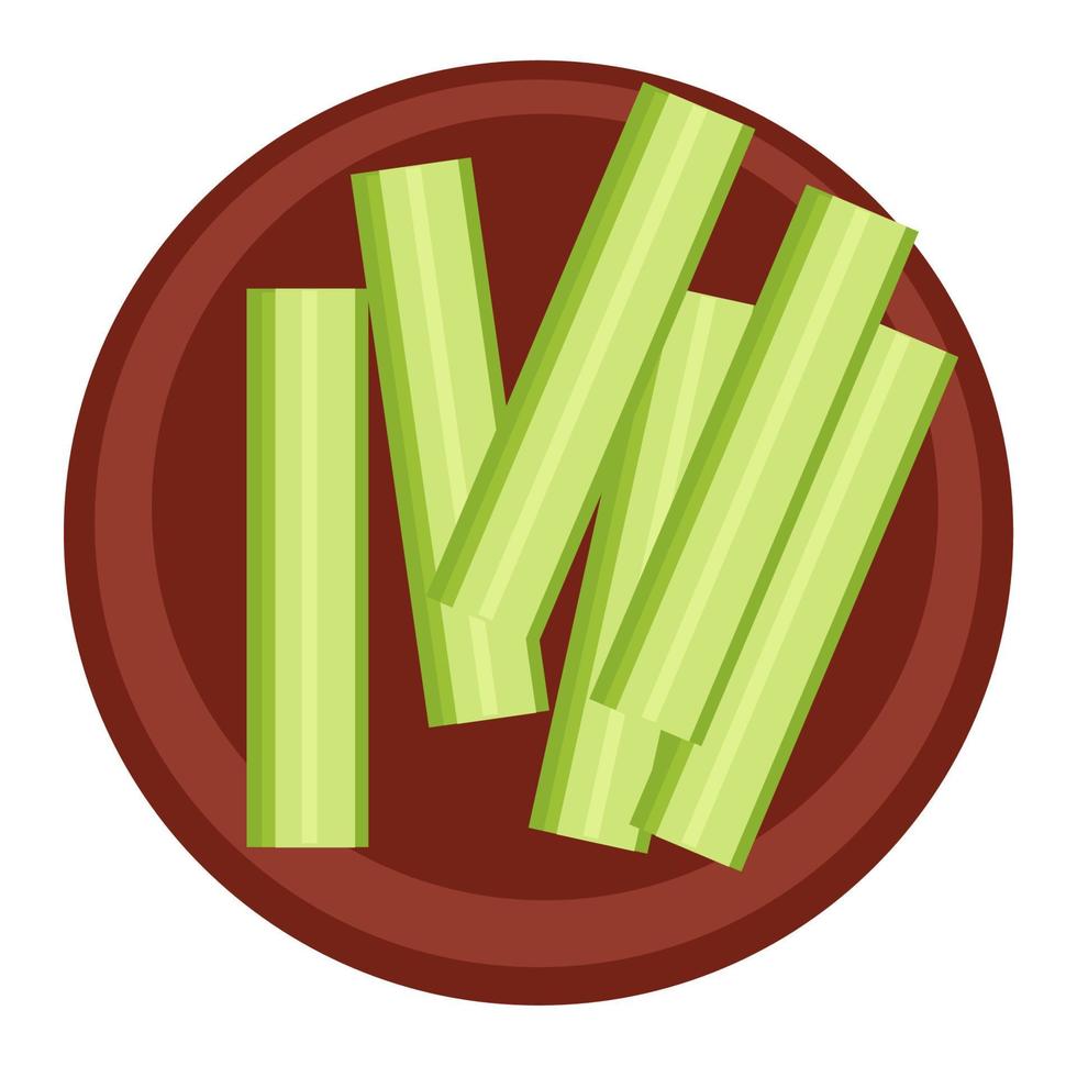 selderij of komkommer stokken, gezond aan het eten maaltijd vector