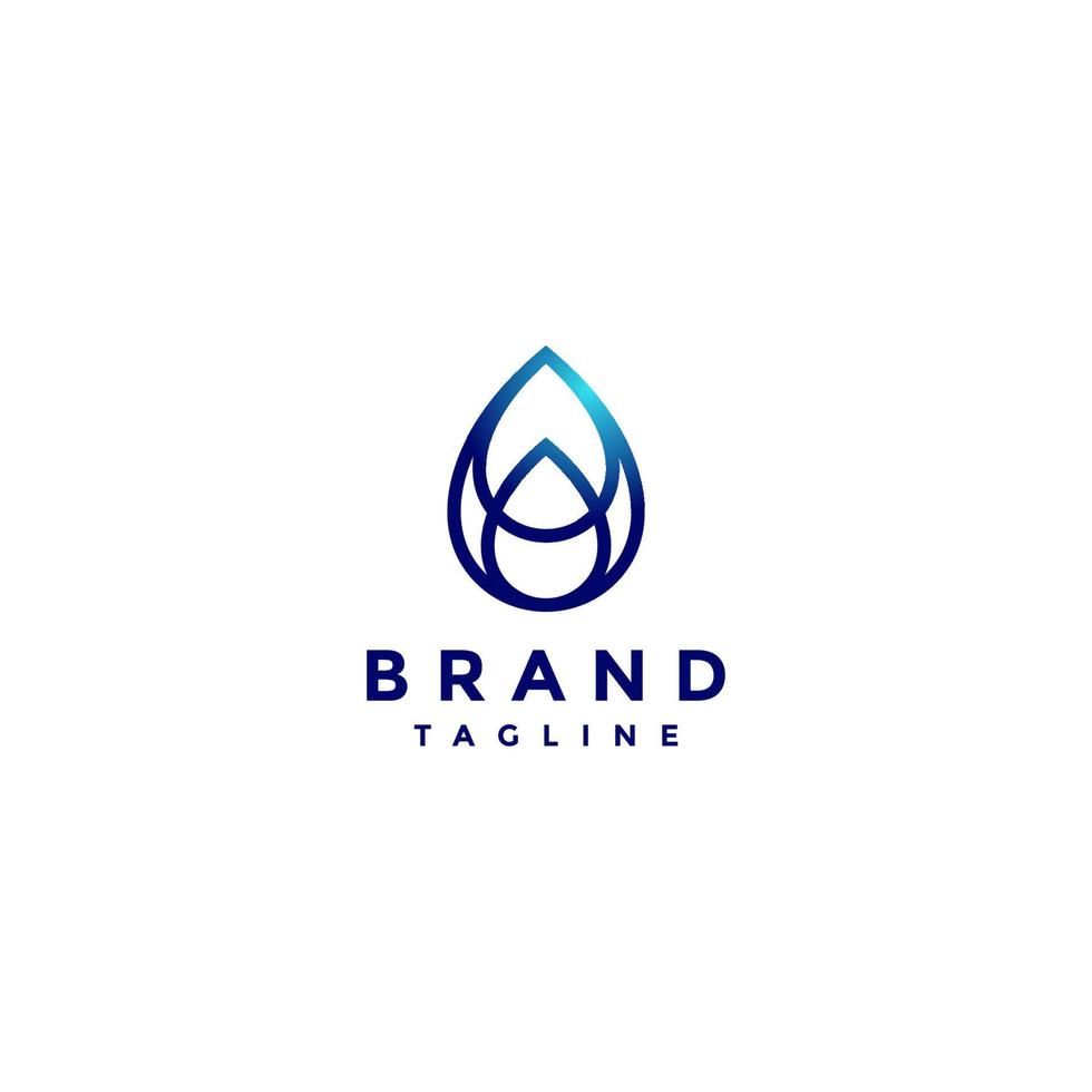 water druppels symbool lijn logo ontwerp. zuiver natuur logo ontwerp Aan water laten vallen symbool in minimalistische modern ontwerp. vector