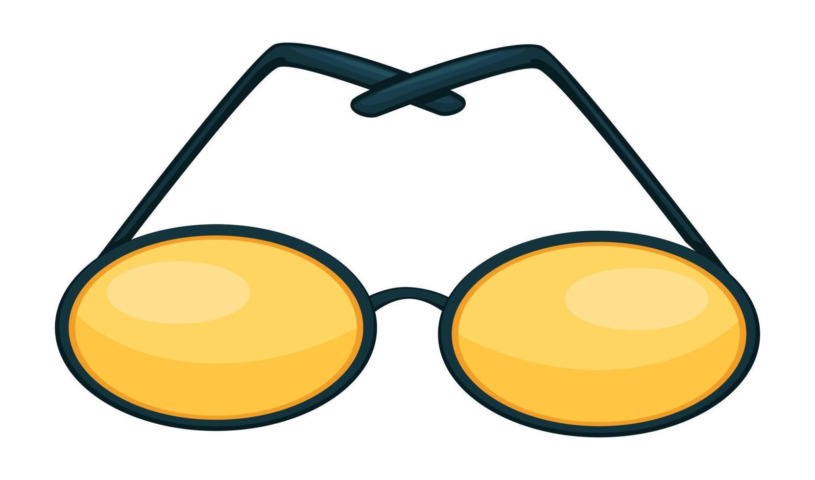 geel afgezwakt zonnebril met minimalistische framing modieus accessoires vector