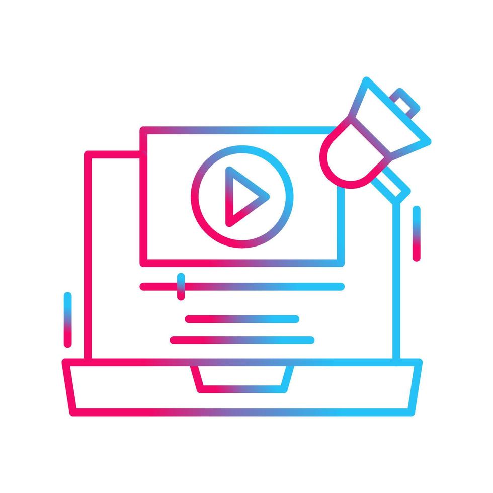 videomarketing vectorpictogram vector