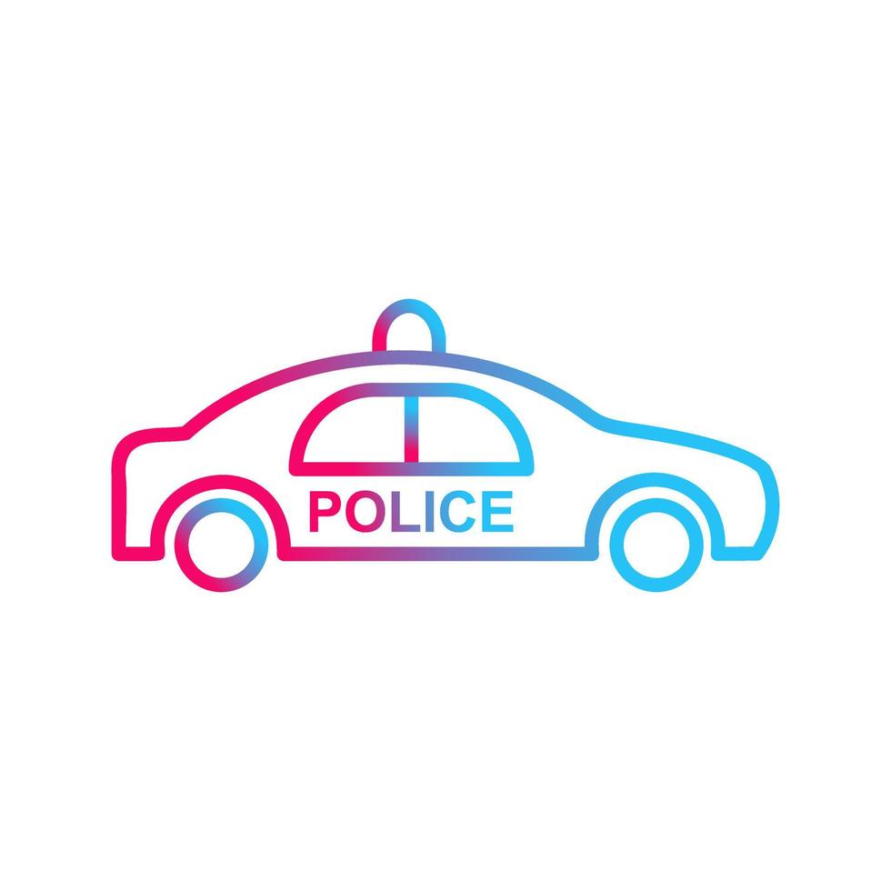 Politie auto vector icoon