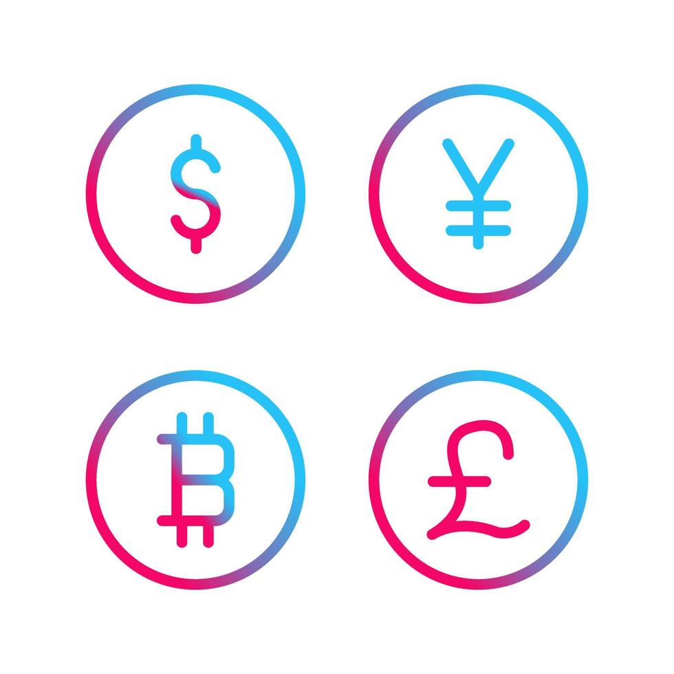 valuta symbolen vector icoon