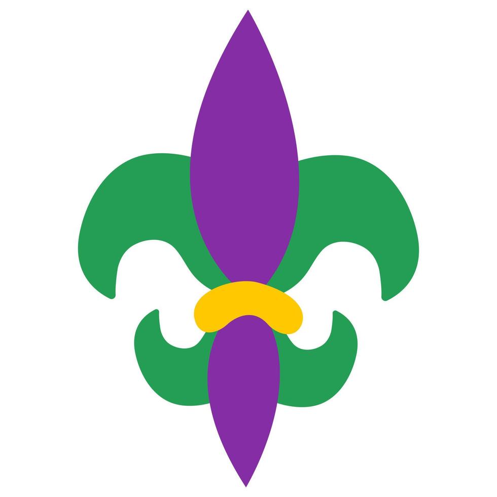 heraldisch symbool van mardi gras fleur-de-lis. vector