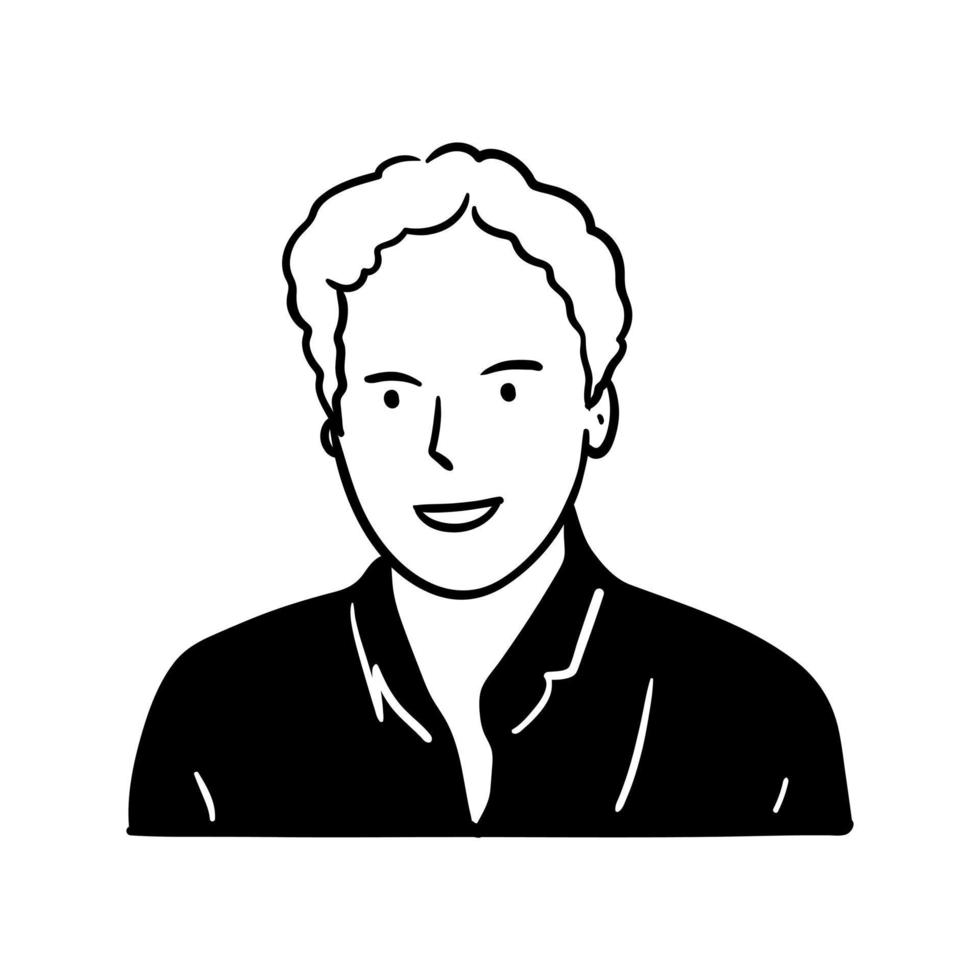 mensen avatar karakter illustratie met minimalistisch ontwerp vector