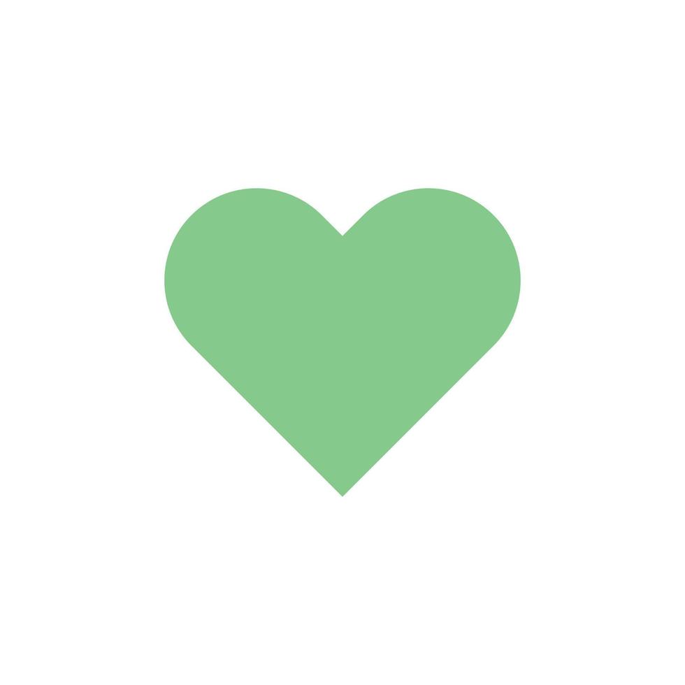eps10 groen vector hart of liefde solide kunst abstract icoon of logo geïsoleerd Aan wit achtergrond. hart symbool in een gemakkelijk vlak modieus modern stijl voor uw website ontwerp, en mobiel app